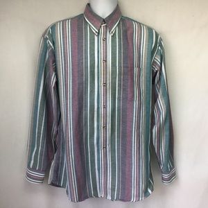 Reed James Men Striped Shirt M